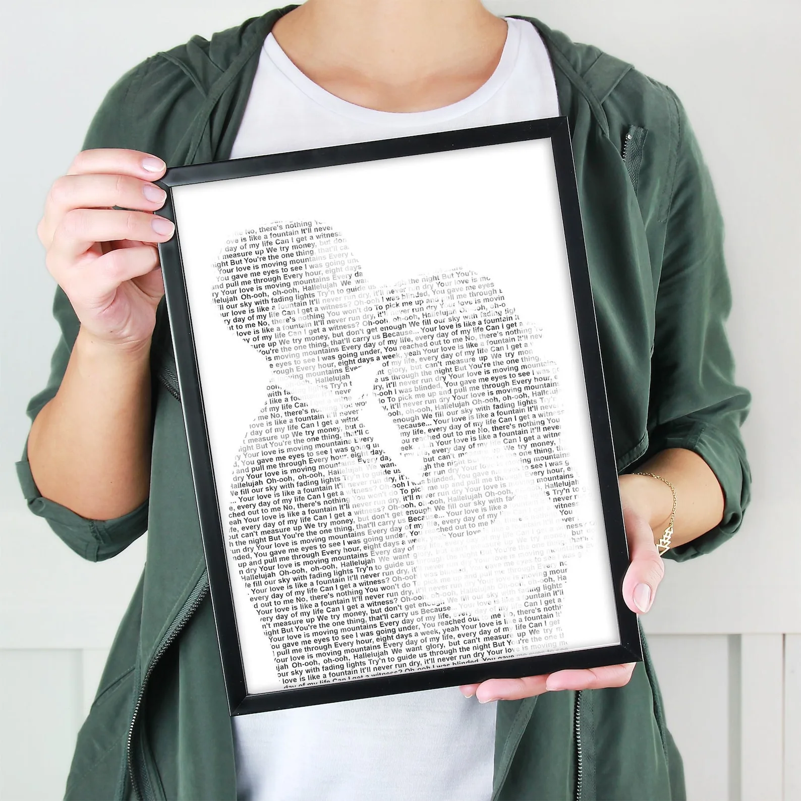 Exact Etsy listing image of Personalized Wedding Song Lyrics Photo Print