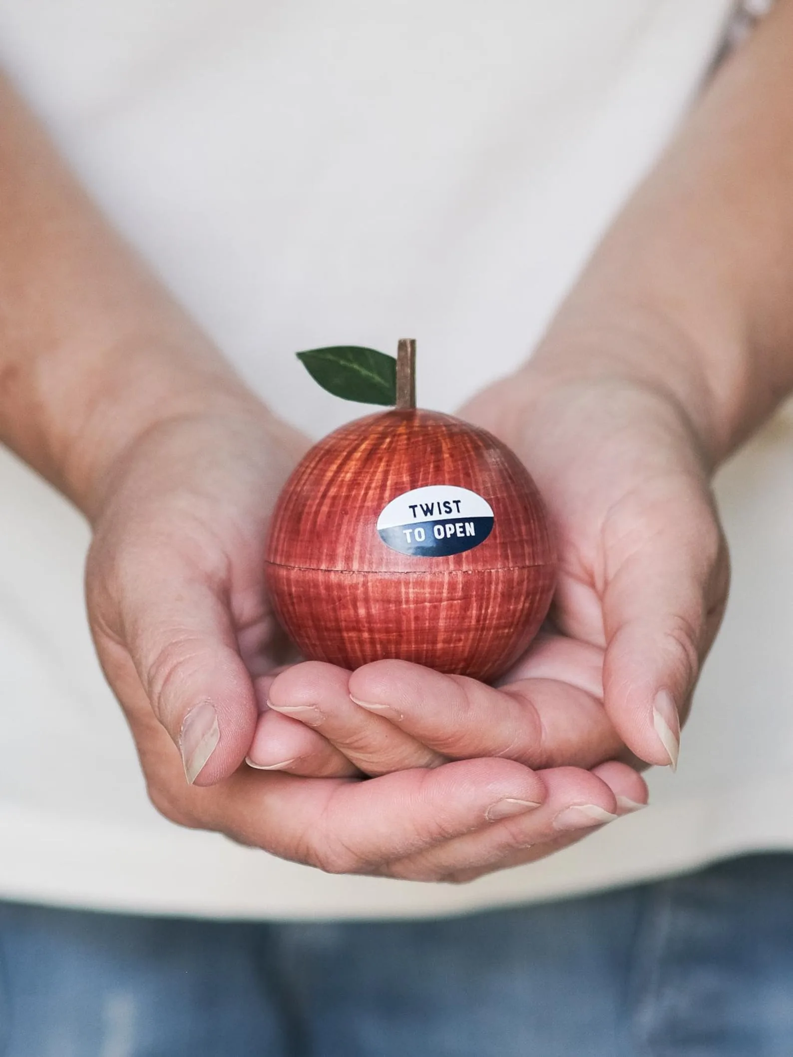 Exact Etsy listing image of Personalized Wooden Apple with a Secret Message