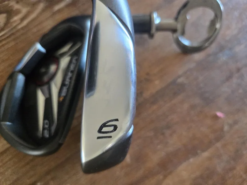 Exact Etsy listing image of Upcycled Iron Golf Club Bottle Opener