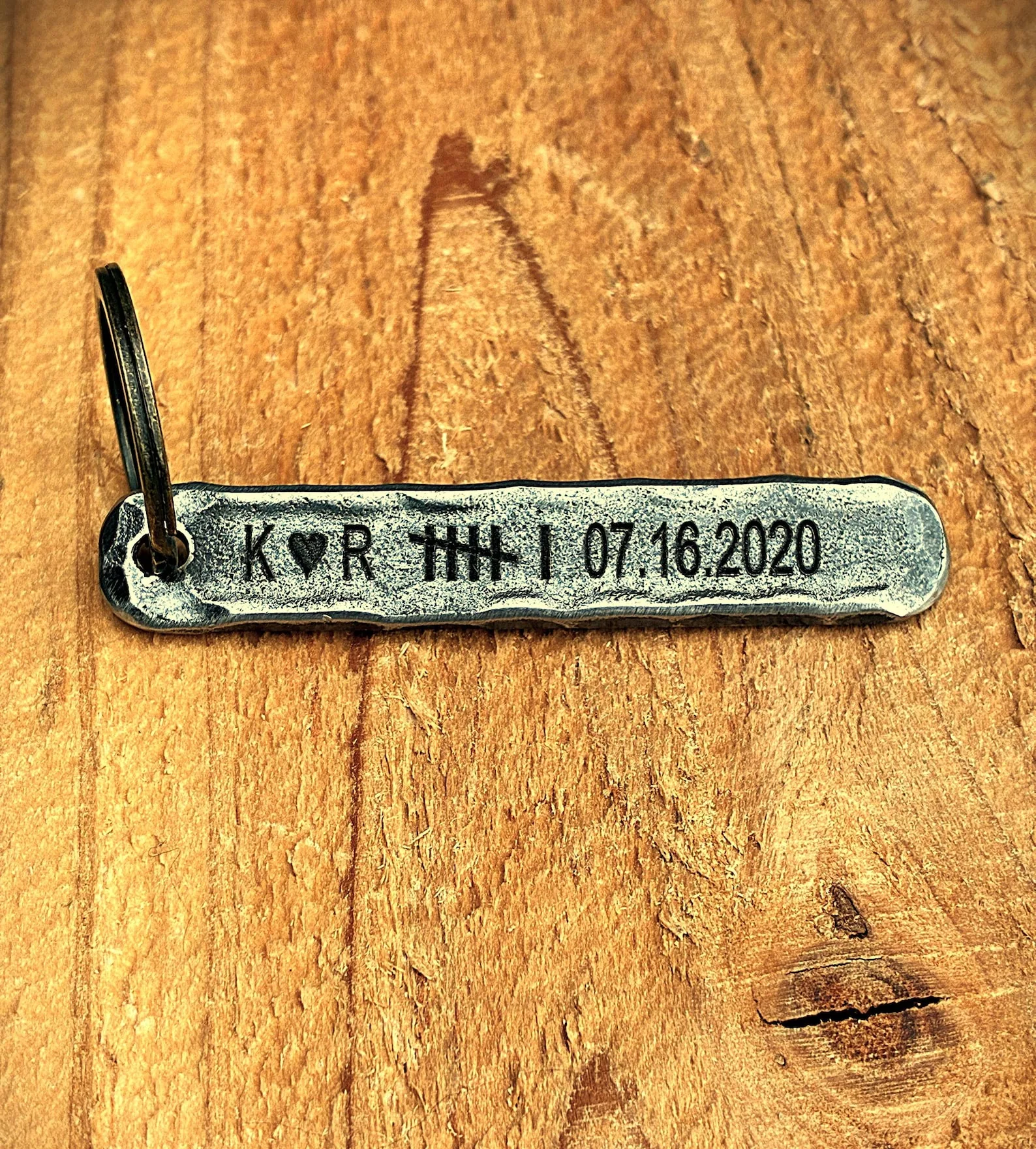Exact Etsy listing image of Hand-Forged Iron Keychain