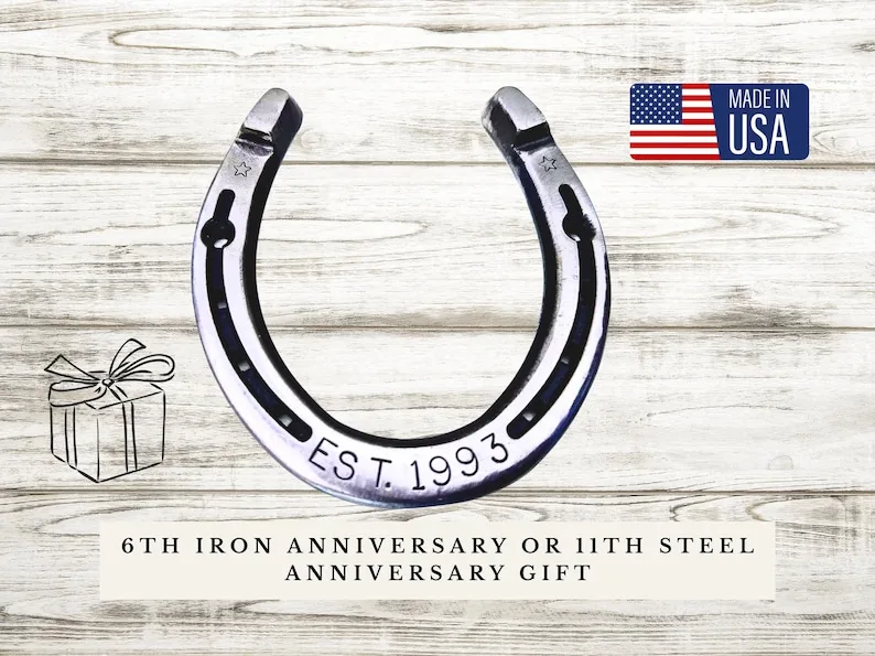 Exact Etsy listing image of Personalized Iron Horseshoe