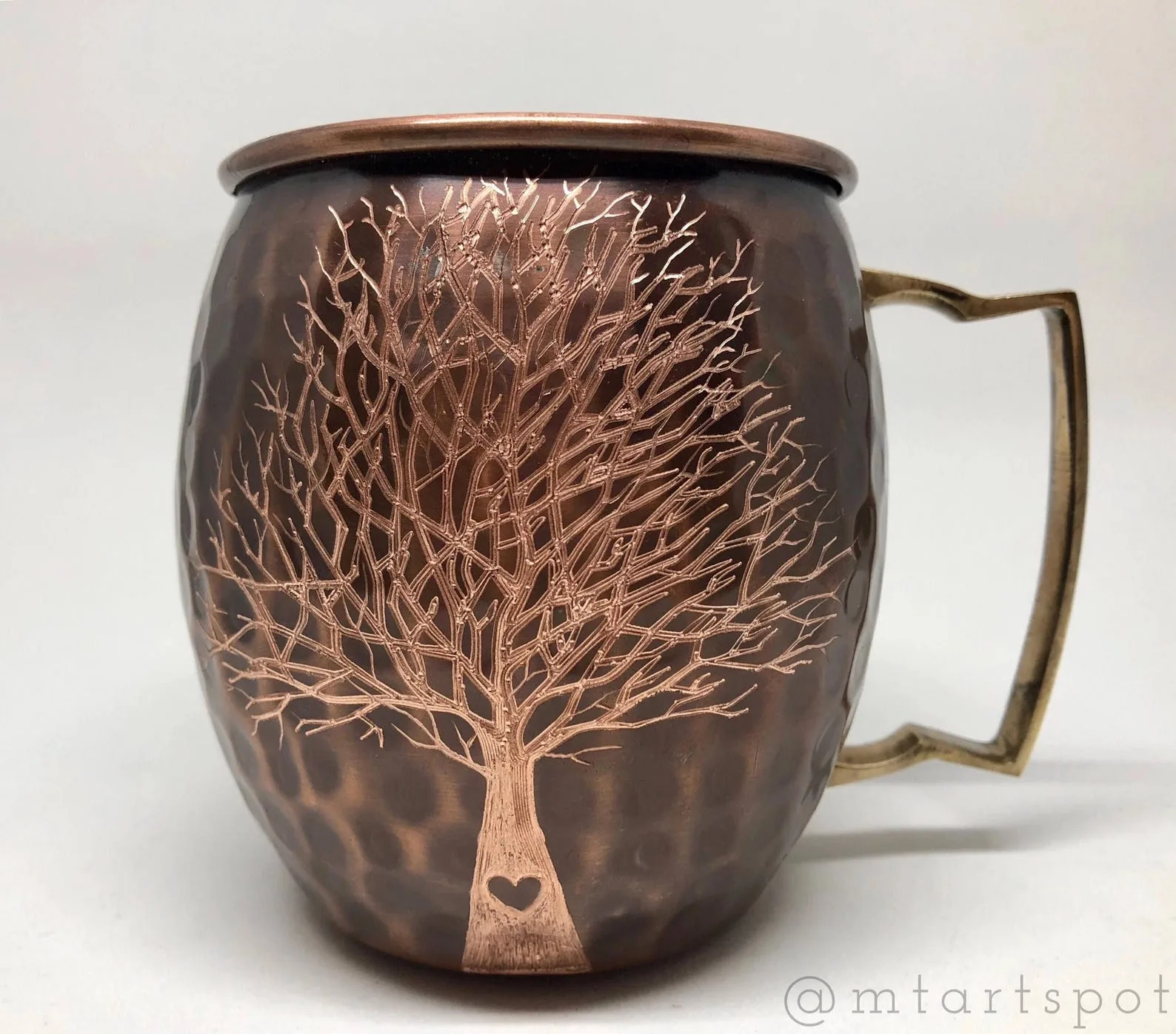 Exact Etsy listing image of Engraved Copper Moscow Mule Mug