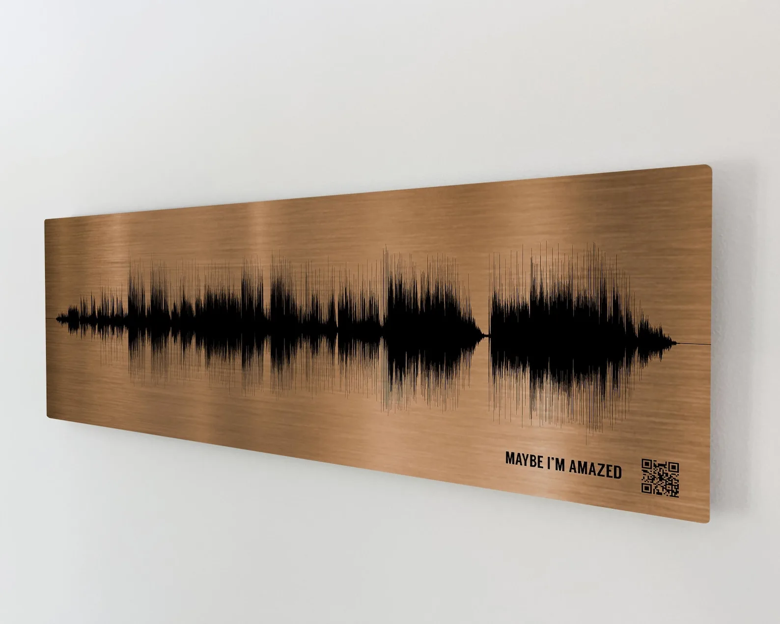 Exact Etsy listing image of Personalized Bronze Soundwave Art
