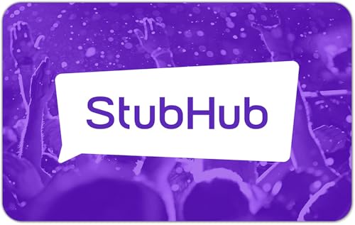 Purple StubHub digital gift card against a concert crowd
